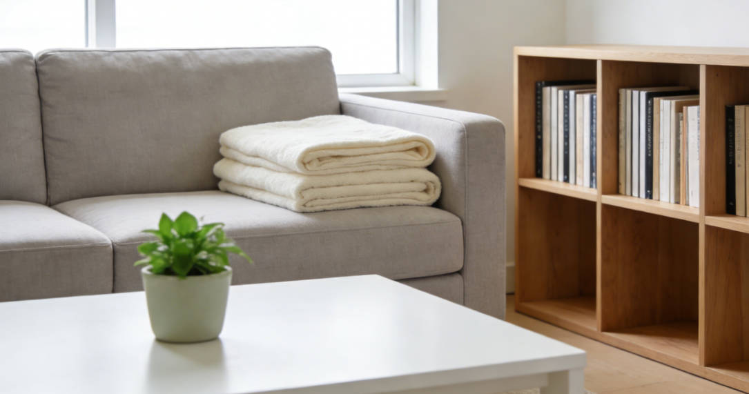 Keep your space organized and clutter-free for a calm atmosphere